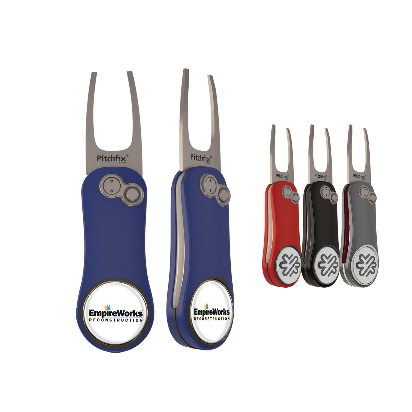 Pitchfix Hybrid 2.0 Golf Divot Tool w/ Custom Ball Marker
