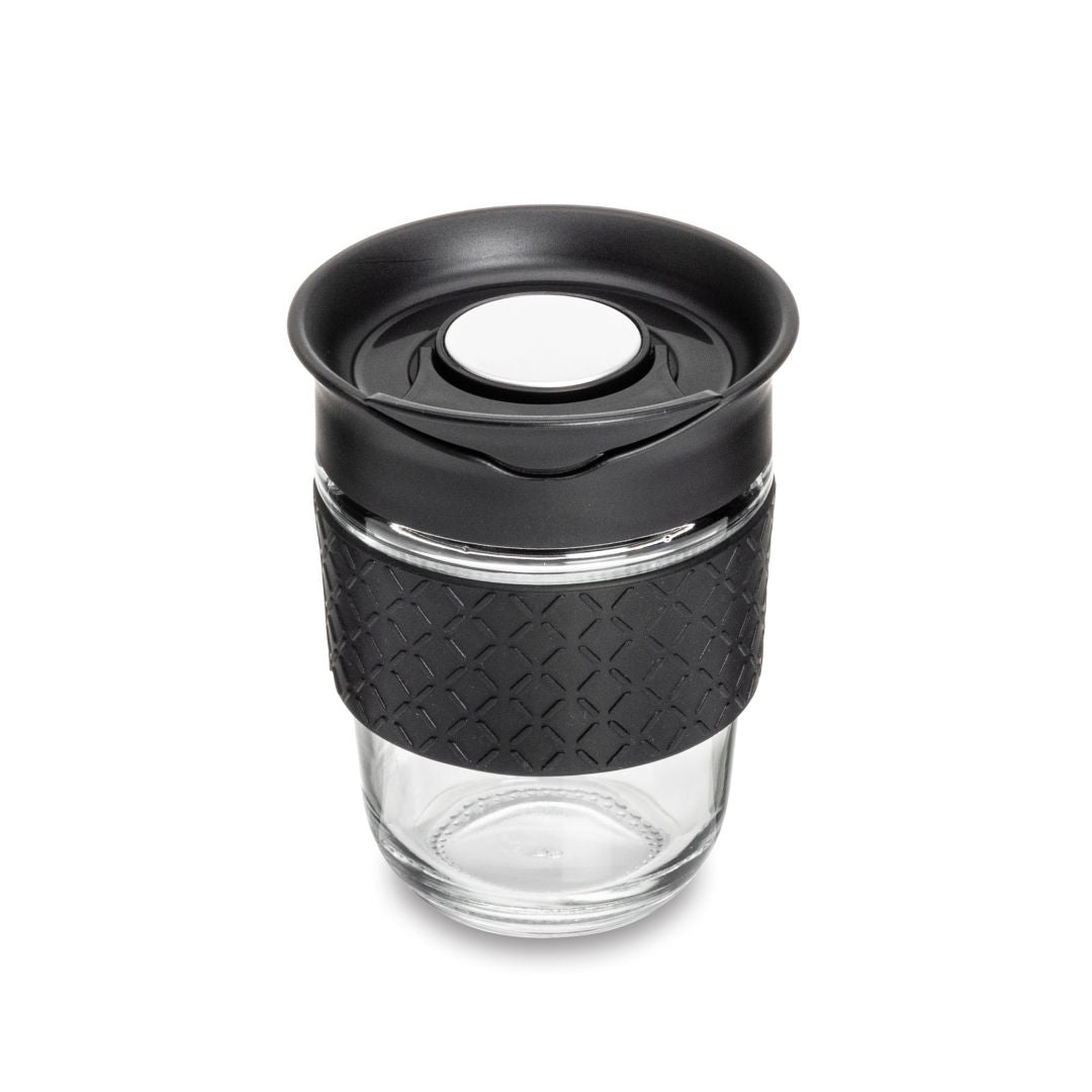 Adana Glass Medium Tumbler w/Silicone Band - 12oz