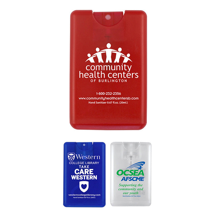 Frost 20 ml. Antibacterial Hand Sanitizer Spray in Credit Card Shape Bottle (Spot Color Print)