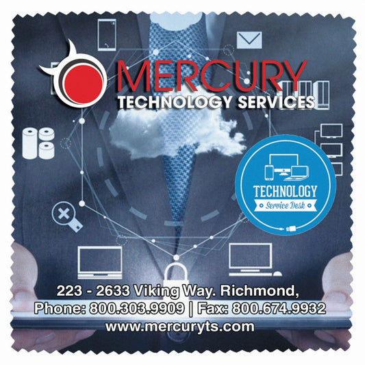 8" x 8" - SUEDE MATERIAL Full Color Imprinted Cleaning Cloths & Screen Cleaners