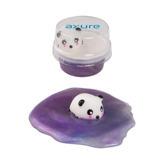 Multicolor Slime with Panda Squishy