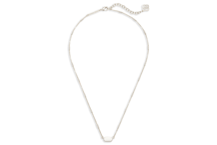 Kendra Scott Fern Pendant Necklace in Bright Silver