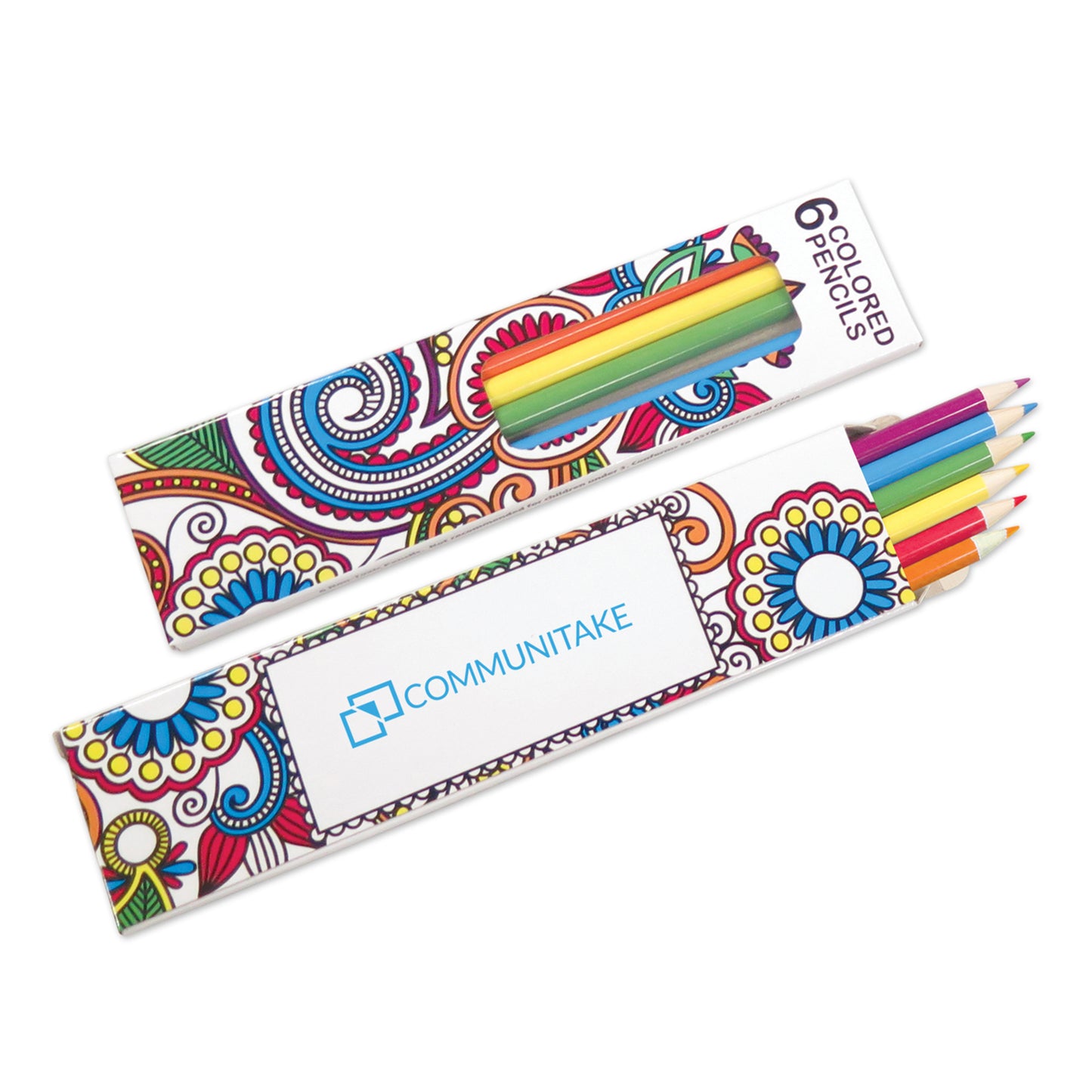 Multicolor 6 Pack Colored Pencils