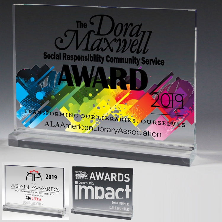 Mini Billboard Acrylic Award w/4-Color Process (6"x 4 1/2"x 1/2")
