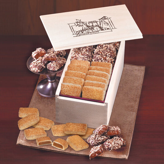 English Butter Toffee & Cinnamon Churro Toffee in Wooden Collector's Box
