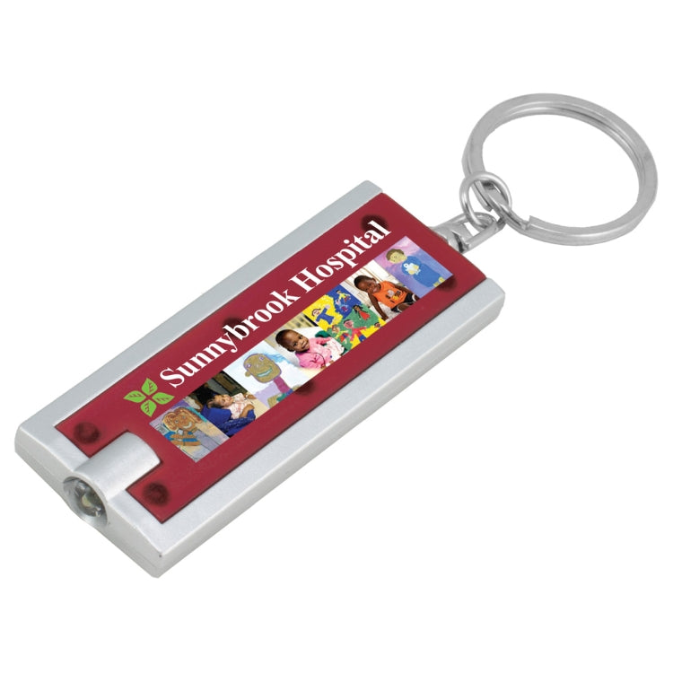 "Akari FC" PhotoImage ® Full Color Imprint Slim Keyholder Keylight with Bright White LED Light