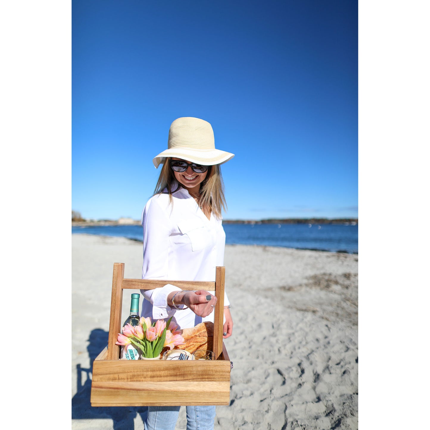 Wood La Cuisine Picnic Table & Carrier