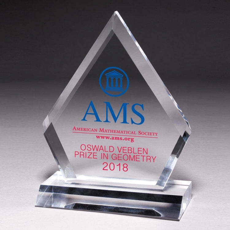 Multi-Faceted Acrylic Award - 53/4” x 7 1/2” - Screen Print