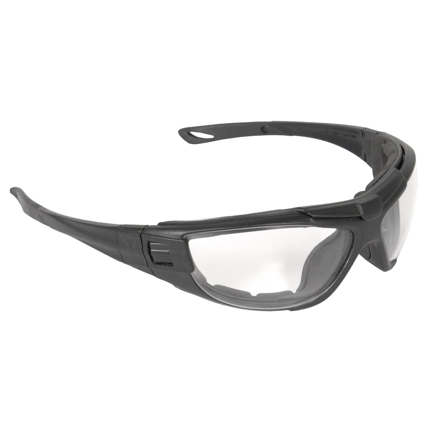Cuatro™ 4-in-1 Foam Lined Eyewear - Black Frame - Clear Anti-Fog Lens