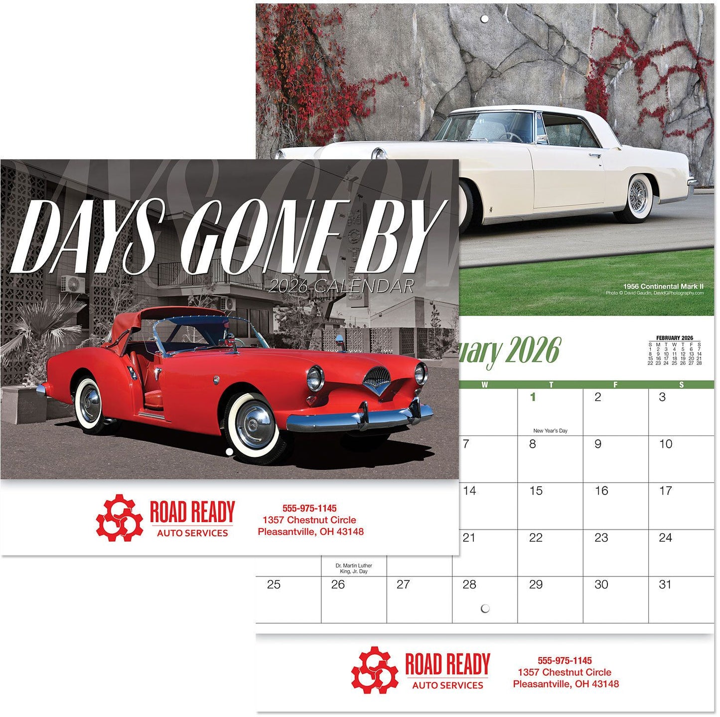 DAYS GONE BY STAPLED WALL CALENDAR