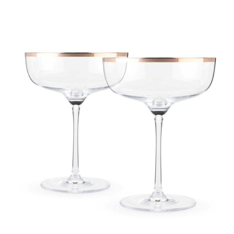 Twine Living® Copper Rim Crystal Coupe