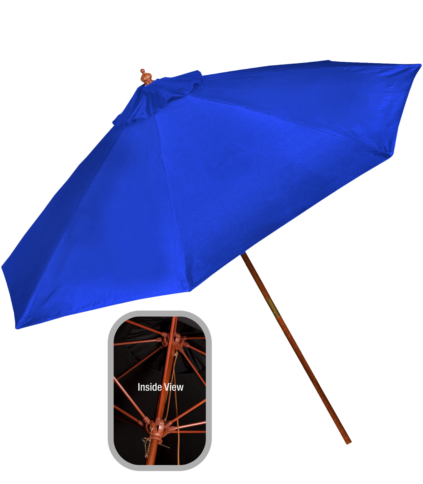 9' Wooden Market Umbrella