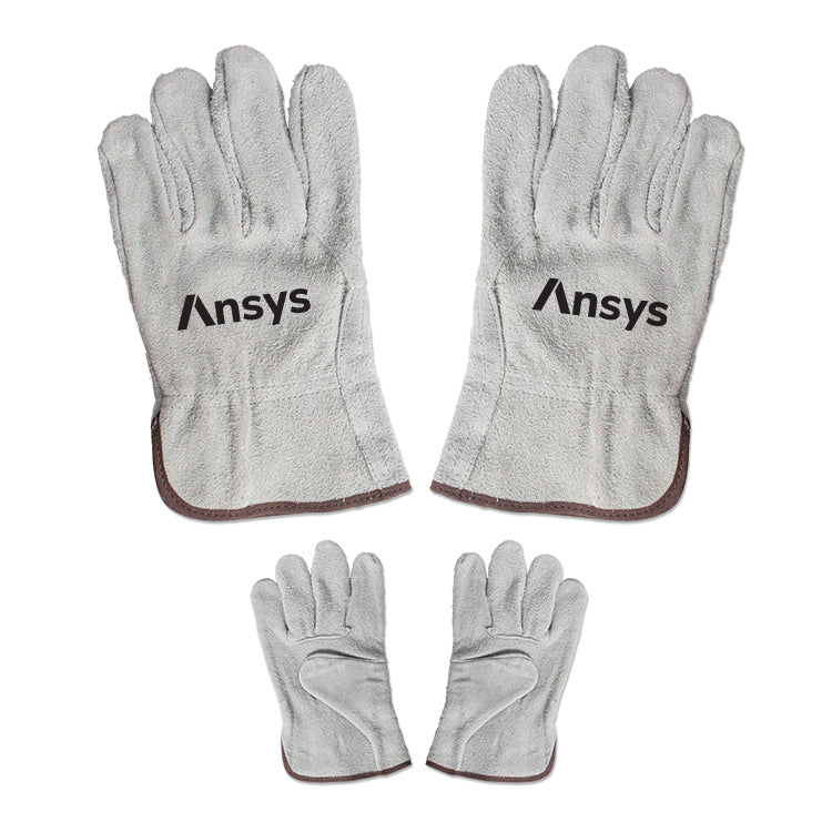 Gray Unlined Cowhide Suede Gloves