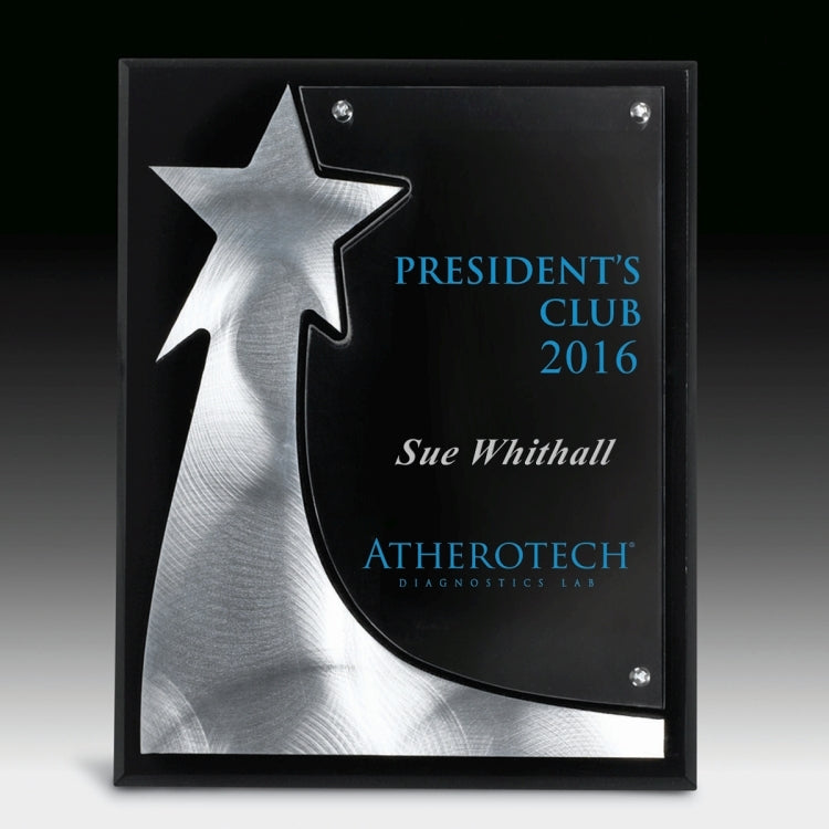 The Rising Star Plaque - Laser Engraved - (8" x 10" x 3/4")
