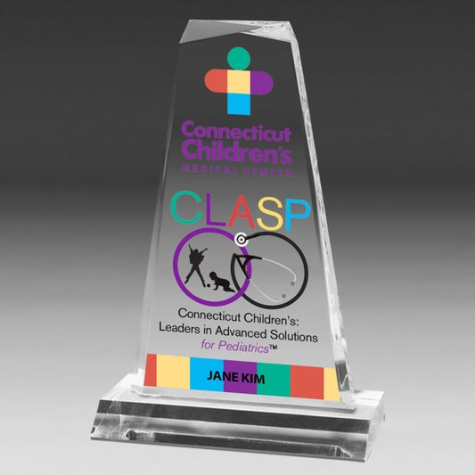 Multi-Faceted Acrylic Award - 8 3/4" - Screen Print