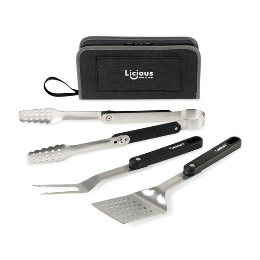 Charcoal Cuisinart Outdoors® 4-Piece Folding Grill Tool Set