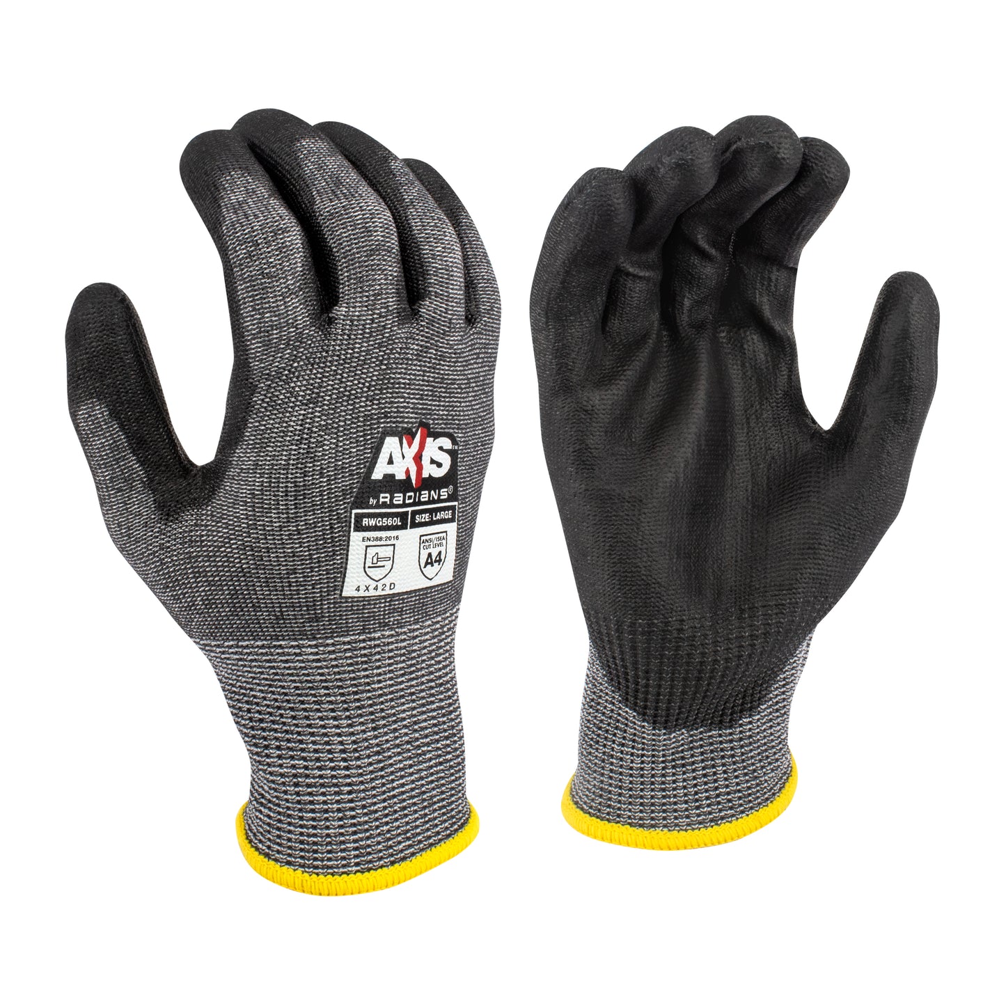 RWG560 AXIS™ Cut Protection Level A4 PU Coated Glove - Size 2X