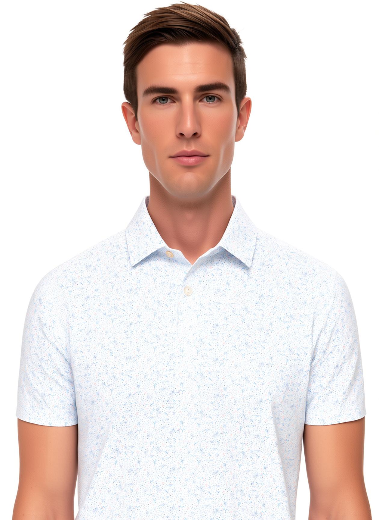 Peter Millar Men's Featherweight Land Of The Free Performance Polo