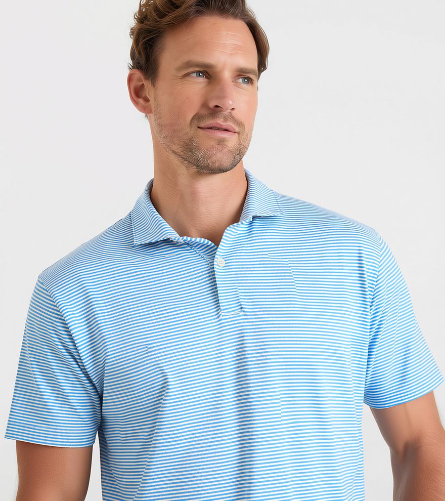 Peter Millar Men's Journeyman Stripe Polo
