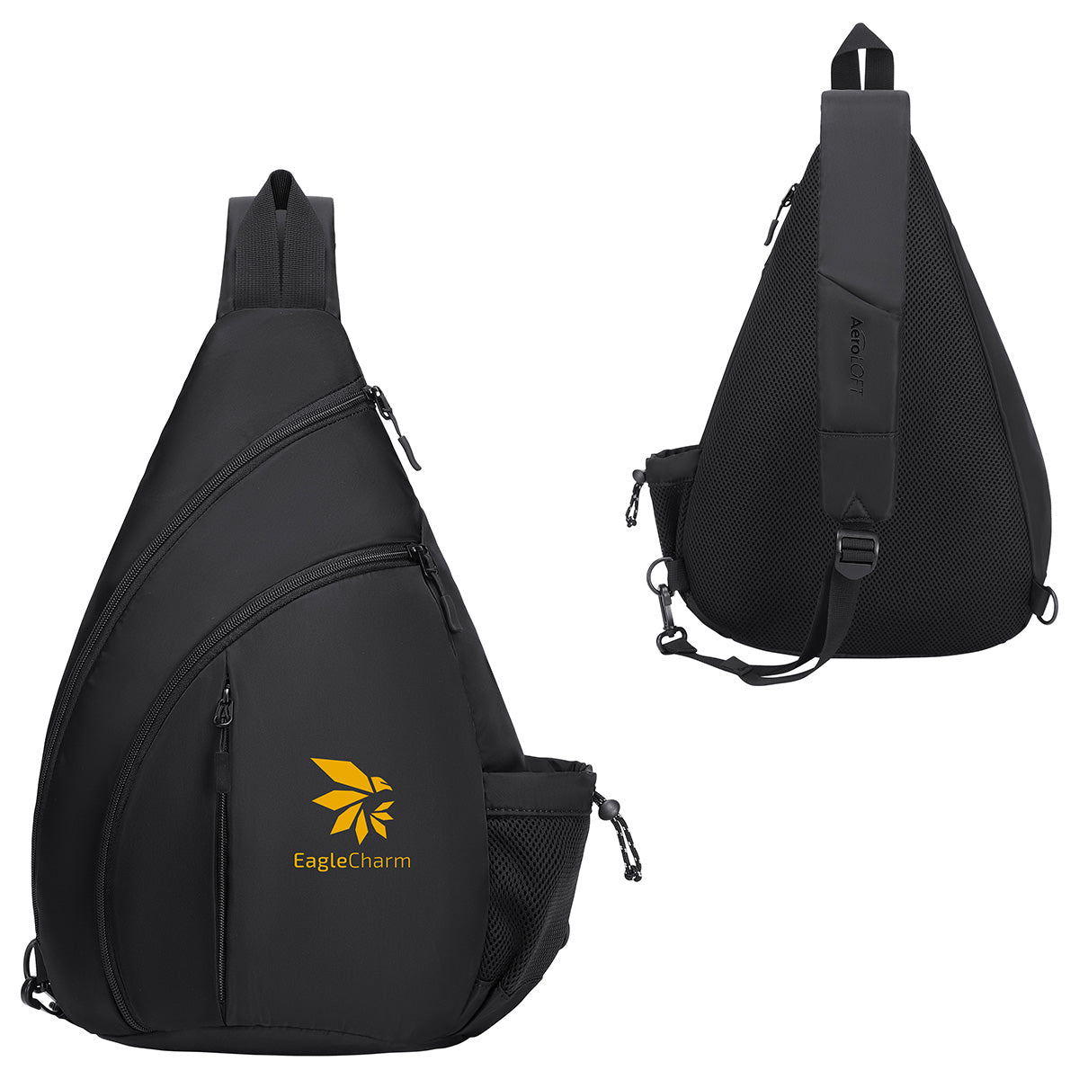Black AeroLOFT® Metro Crossbody Sling Backpack