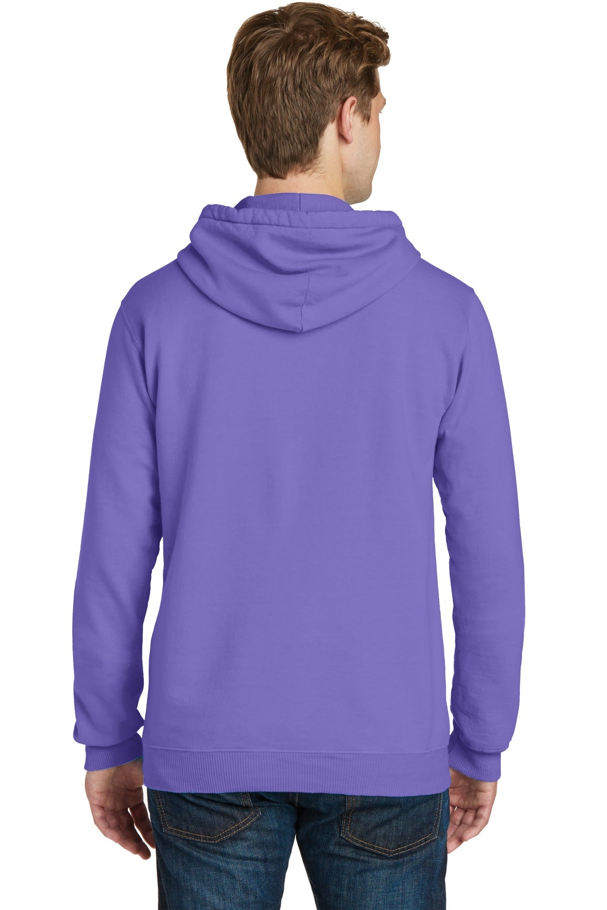 Amethyst Port & Company Beach Wash Garment-Dyed Pullover Hooded Sweatshirt. PC098H