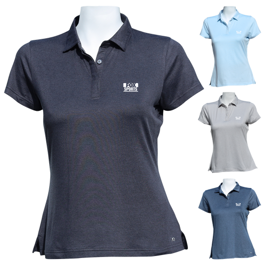 Black Heather Anderson Ord Womens Solid Polo - 2XL