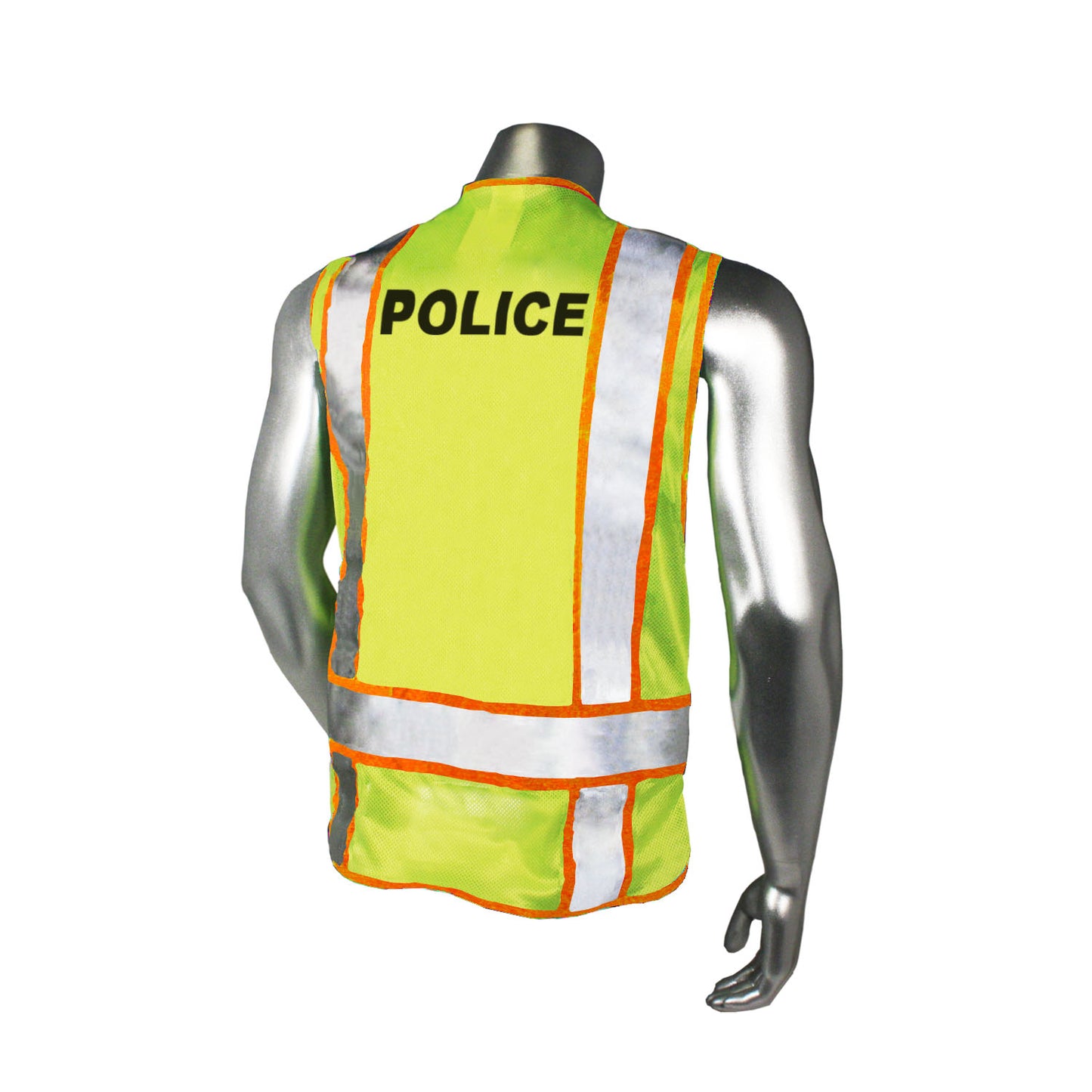 LHV-207-3G Safety Vest - Police - Black Trim - Green - Size 2X-4X