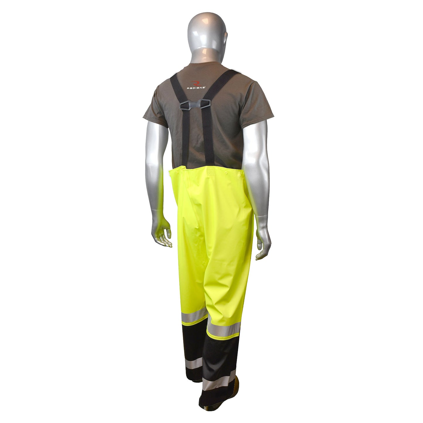 RW07 High Visibility Rainwear Overalls - Hi-Vis Green / Black - Size 2X