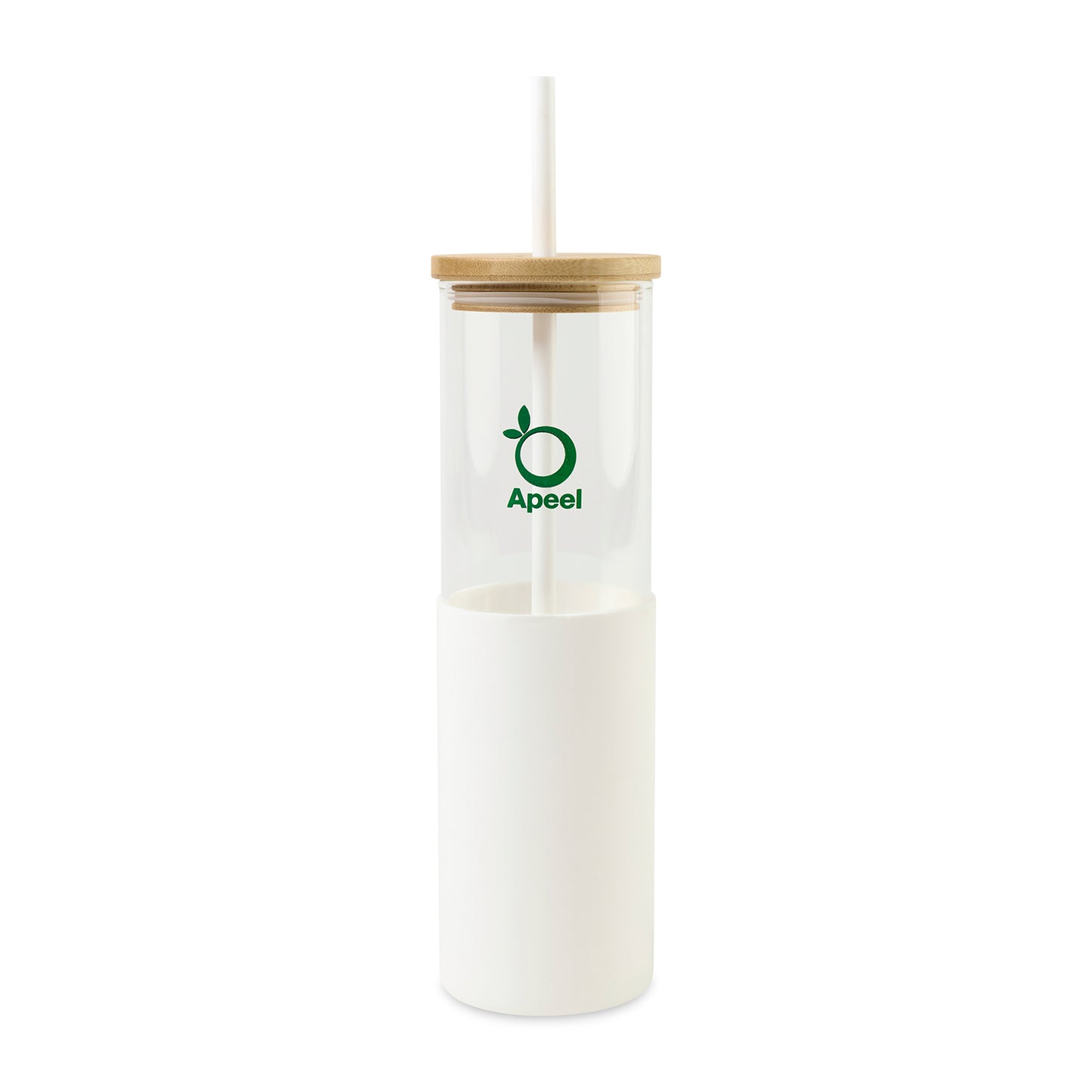 White Aviana™ Journey Glass Tumbler with Straw - 20 Oz