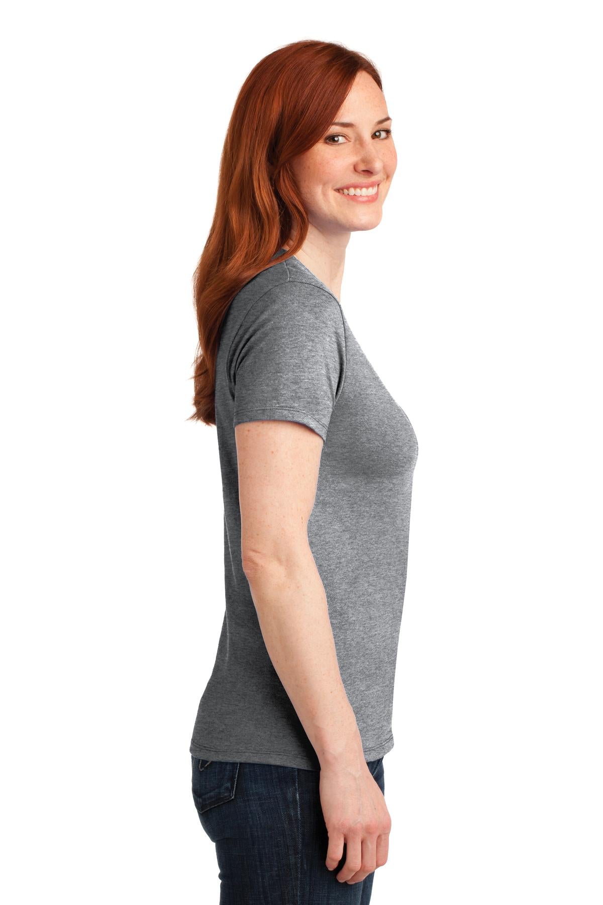 Athletic Hthr Port & Company Women's Core Blend Tee. LPC55