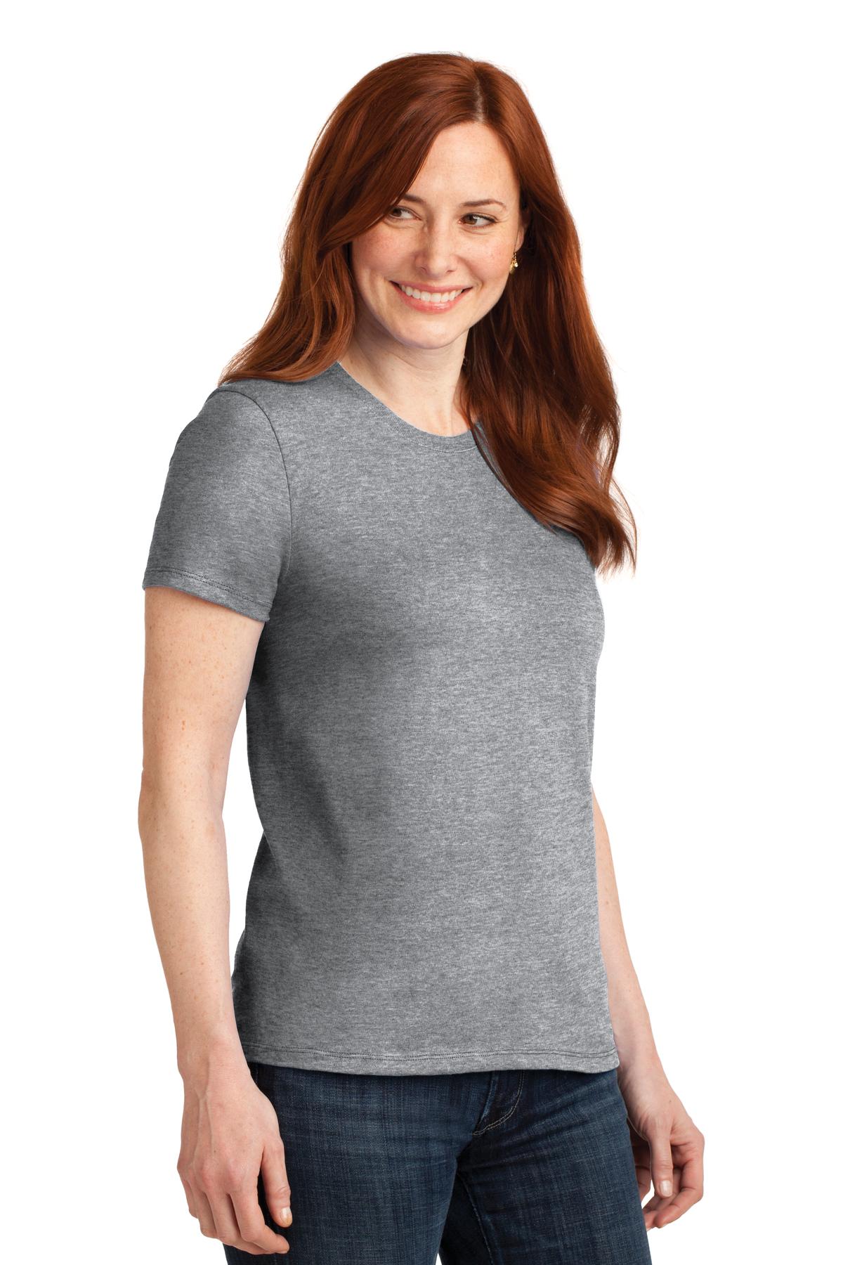 Athletic Hthr Port & Company Women's Core Blend Tee. LPC55