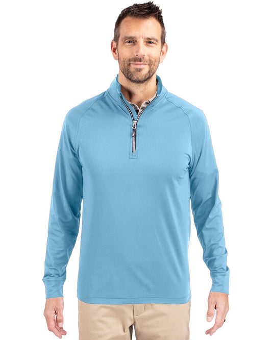 Atlas Cutter & Buck Adapt Eco Knit Stretch Recycled Mens Quarter Zip Pullover - S