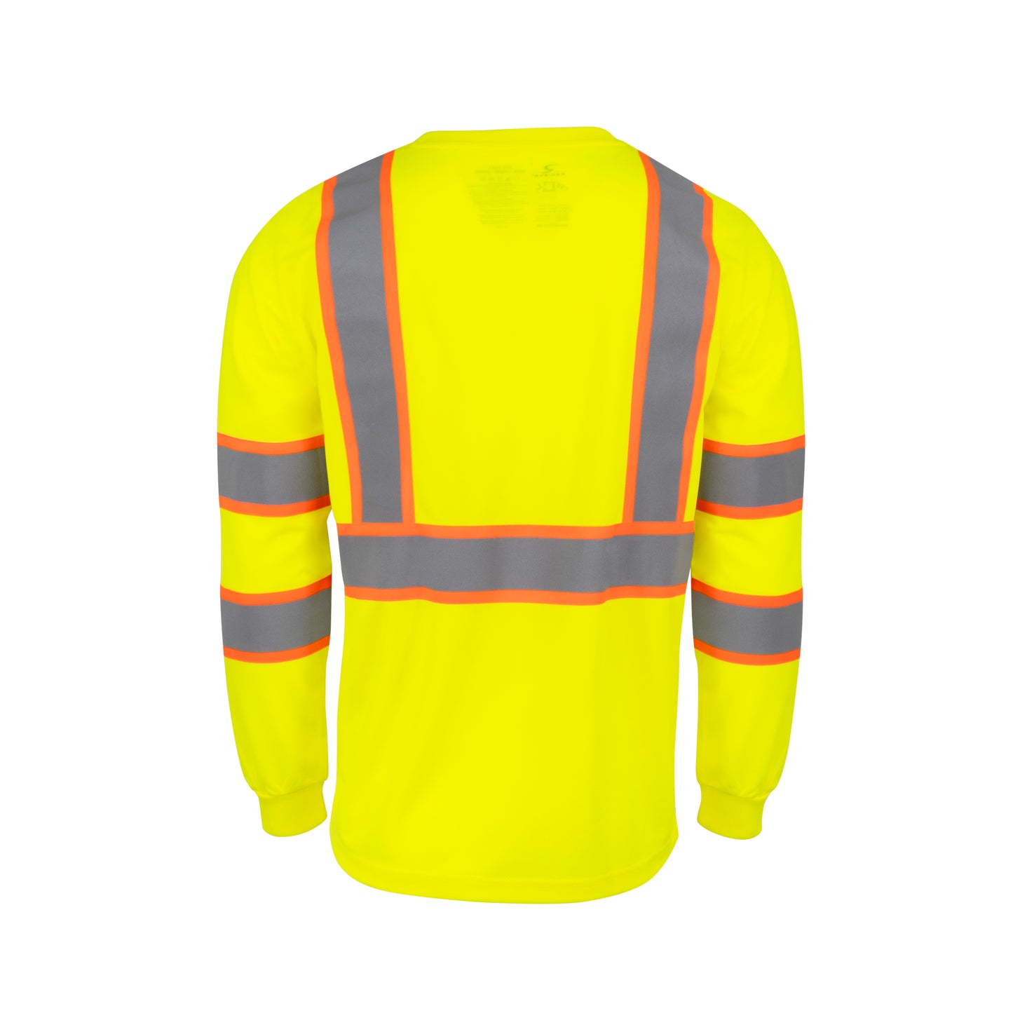 ST41-3 Class 3 Mesh Long Sleeve T-Shirt with Contrast Trim - Green - Size 2X