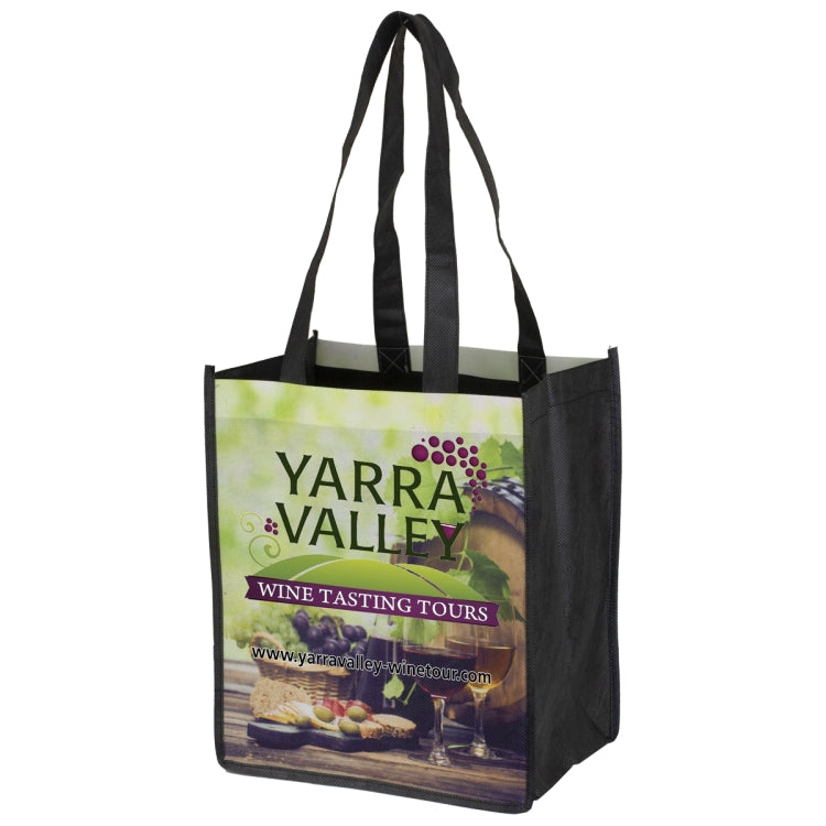 8”W x 10”H x 4”Gusset - “SAWGRASS” Full Color Import Air Ship Grocery Shopping Tote Bags
