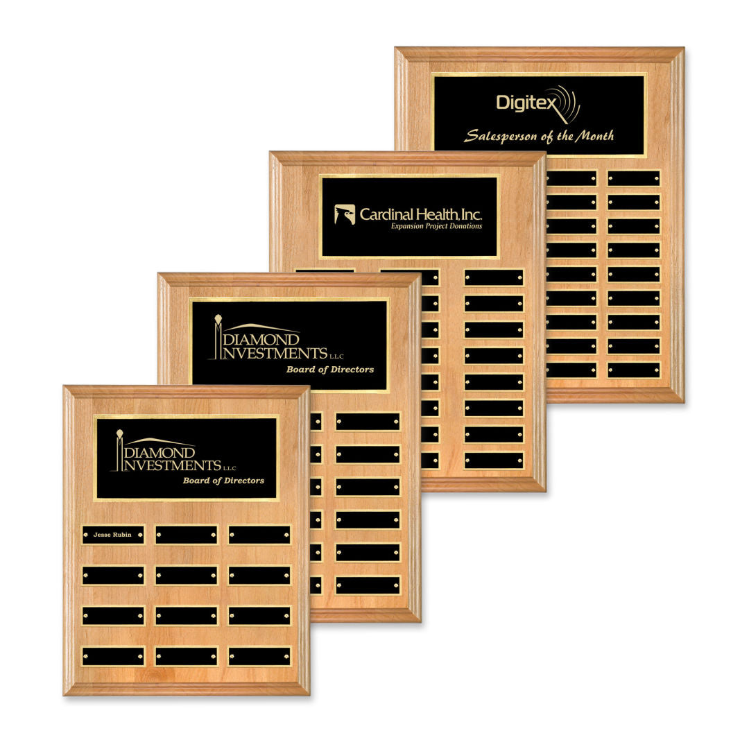 Erindale (Vert) Perpetual Plaque - Red Alder/Gold