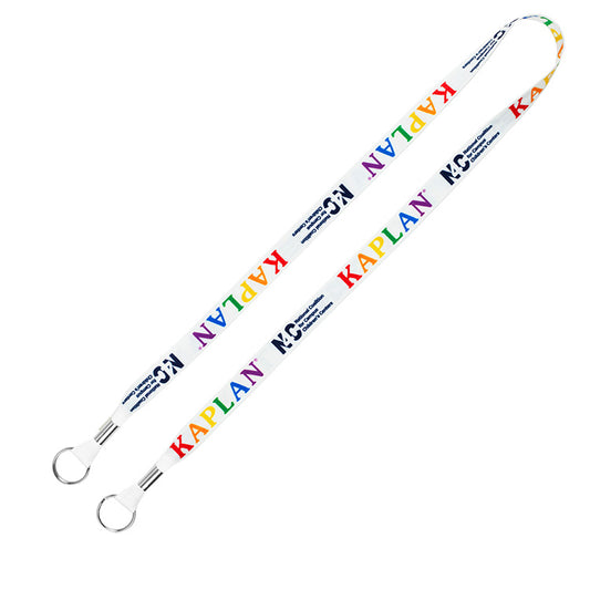 “ROMEO” 5/8” Dual Attachment Soft & Smooth Sublimation Lanyard