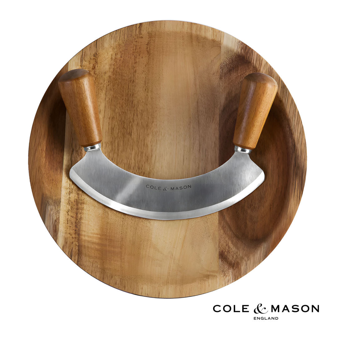 Cole & Mason™ Ashden Herb Mezzaluna w/Chopping Board