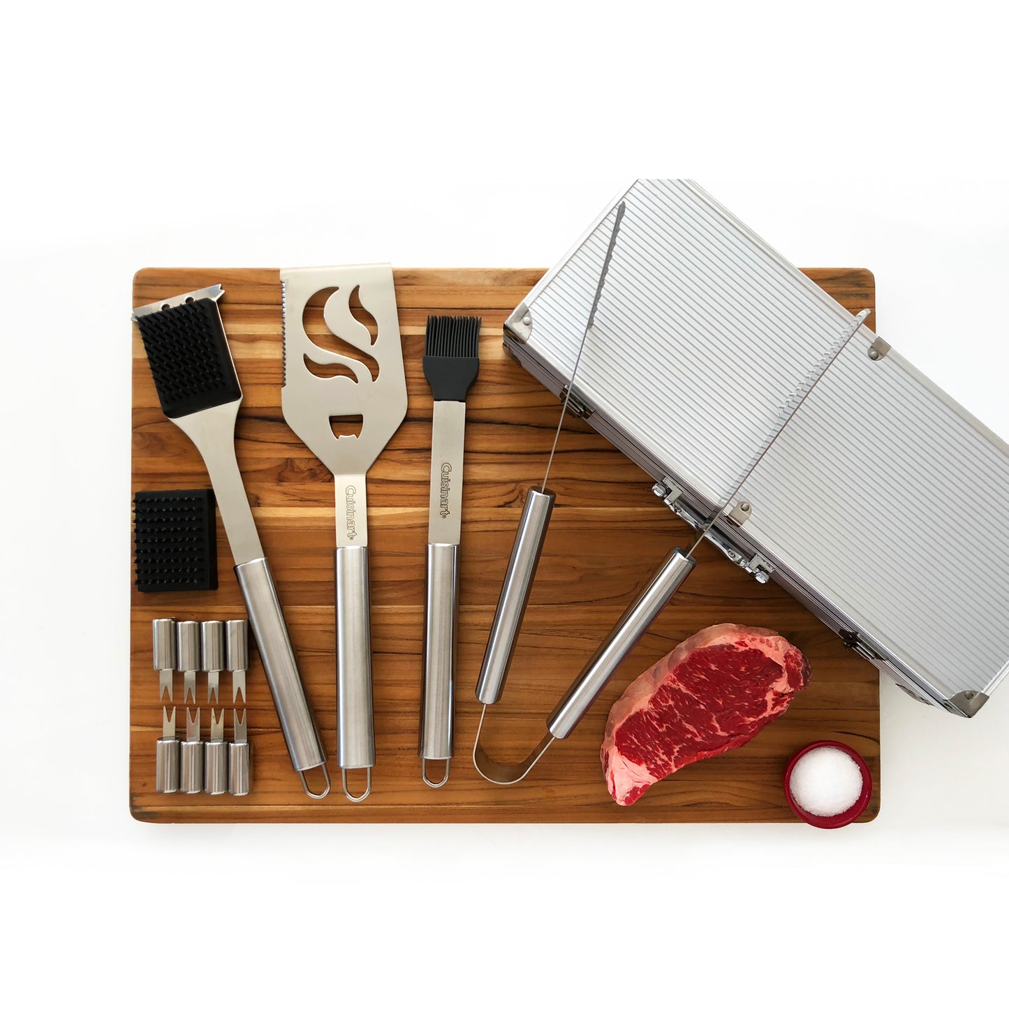 Stainless Steel Cuisinart Outdoors® 14 Piece Deluxe Grill Tool Set