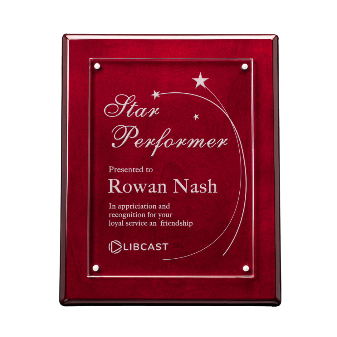 Sedum Plaque - Rosewood