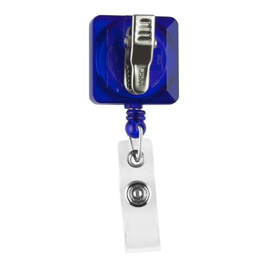 "Olmsted VL" 30” Cord Square Retractable Badge Reel and Badge Holder with Metal Rotating Alligator C