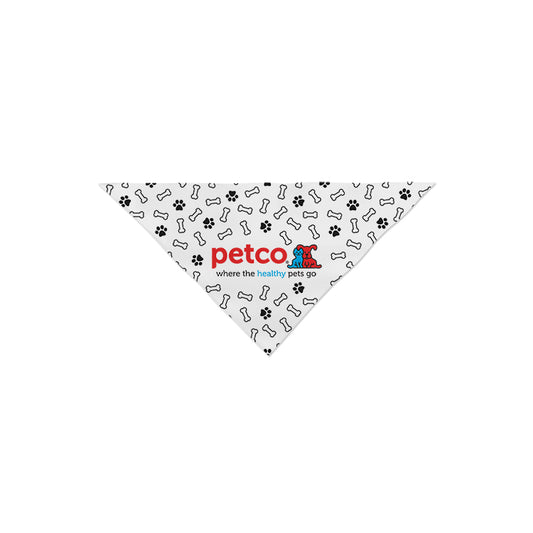White Small Full Color Custom Dog Bandanas