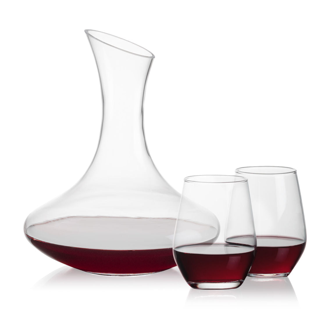 Hampton Carafe & Mandelay Stemless Wine