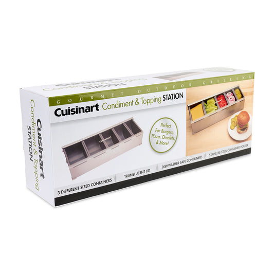Stainless Steel Cuisinart Outdoors® Condiment and Topping Station