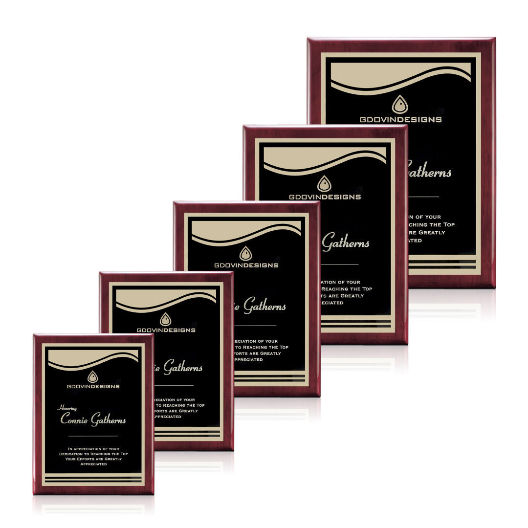 Oakleigh/Marietta Plaque - Rosewood/Black