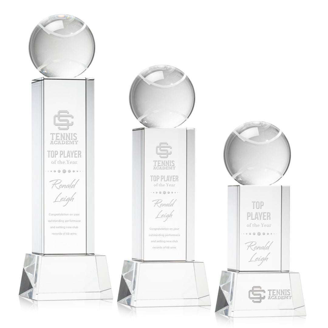 Tennis Ball Award on Belcroft Base - Clear