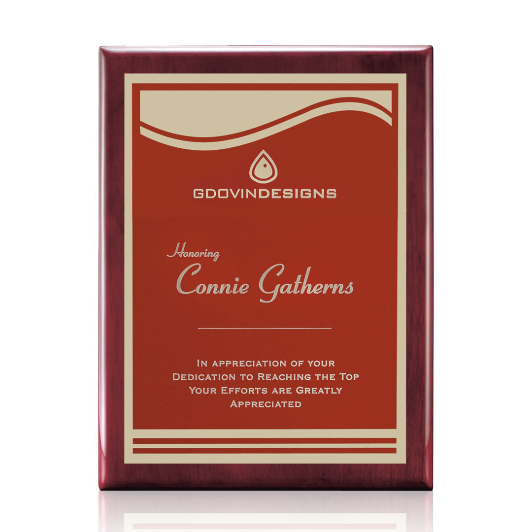 Oakleigh/Marietta Plaque - Rosewood/Red