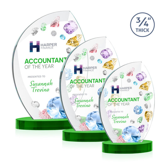 Wichita VividPrint™ Award on Alberton Base - Green