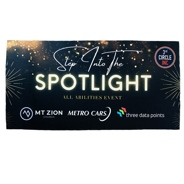 "AQUA" 30” x 60” Full Color Recycled RPET Waffle Weave Sand Free Beach/Yoga Towel