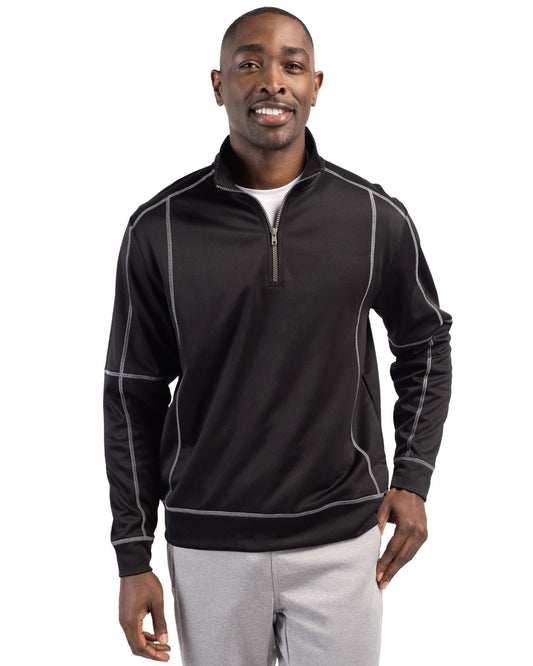 Black Clique Helsa Performance Mens Half Zip Pullover Sweatshirt - S