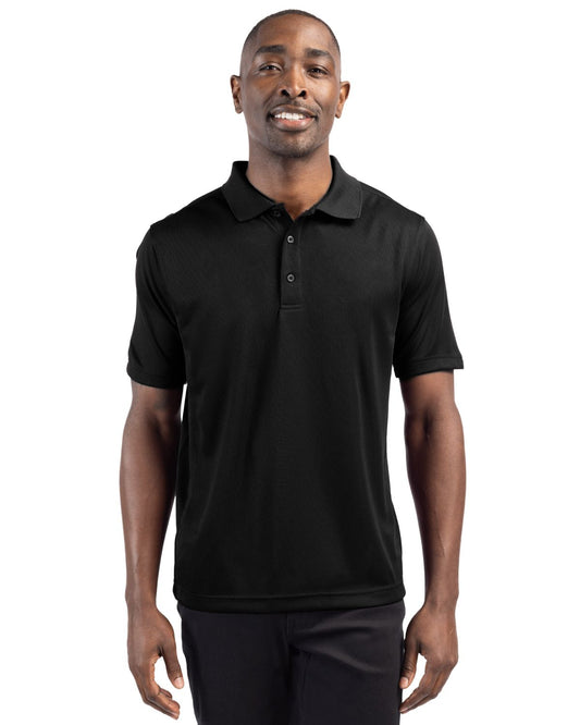 Black Clique Ice Pique Mens Short Sleeve Tech Polo - S